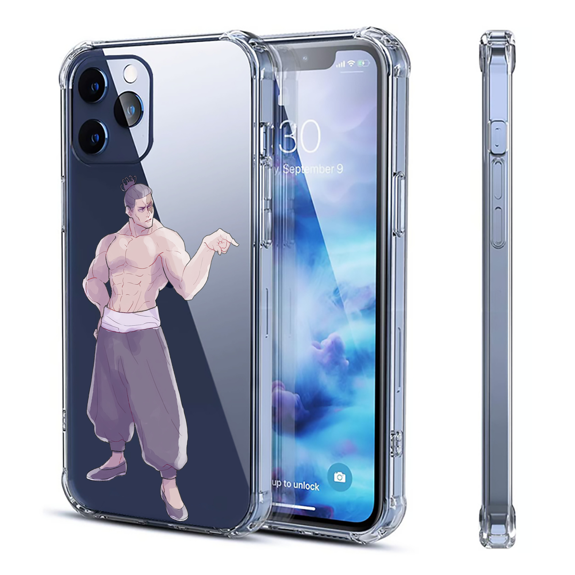 （画像用） 呪術廻戦 Jujutsu Kaisen 【iPhone 12シリーズ対応】透明スマホケース（クリアソフトケース）